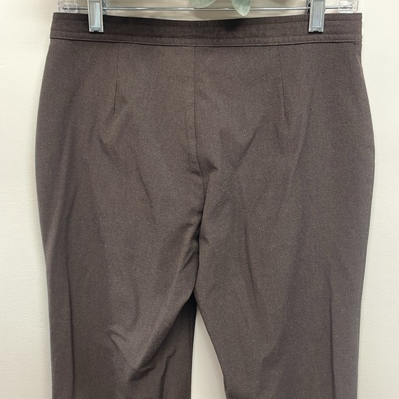 Old Navy Vintage Y2K Flat Front Wide Leg Chocolate Brown Dress Pants 4 - Picture 5 of 15